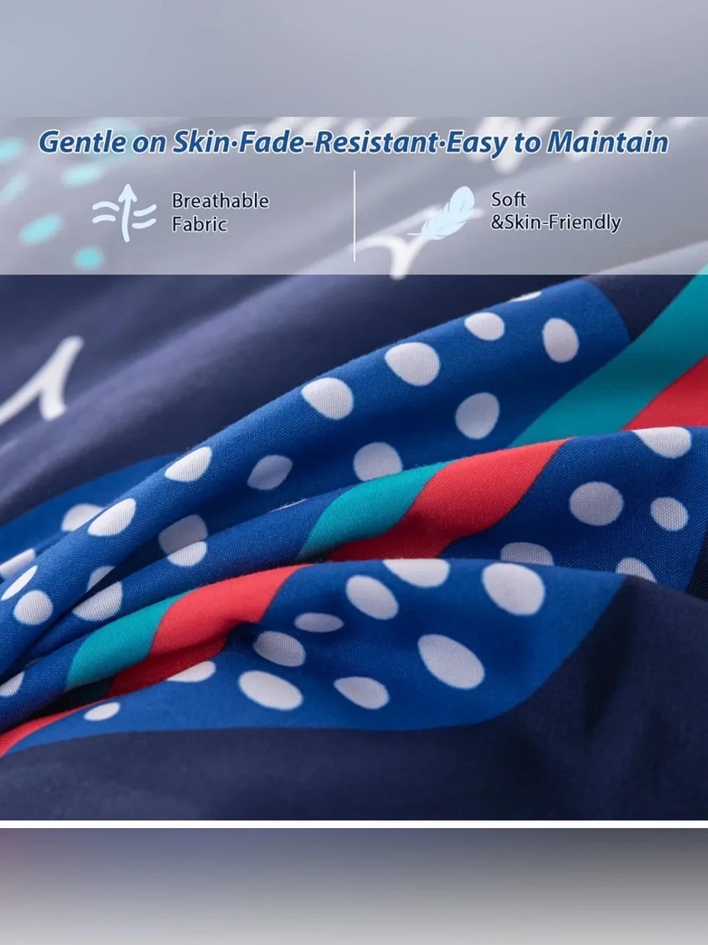 Space Adventure Kids Comforter Set - Navy Rocket Bedding